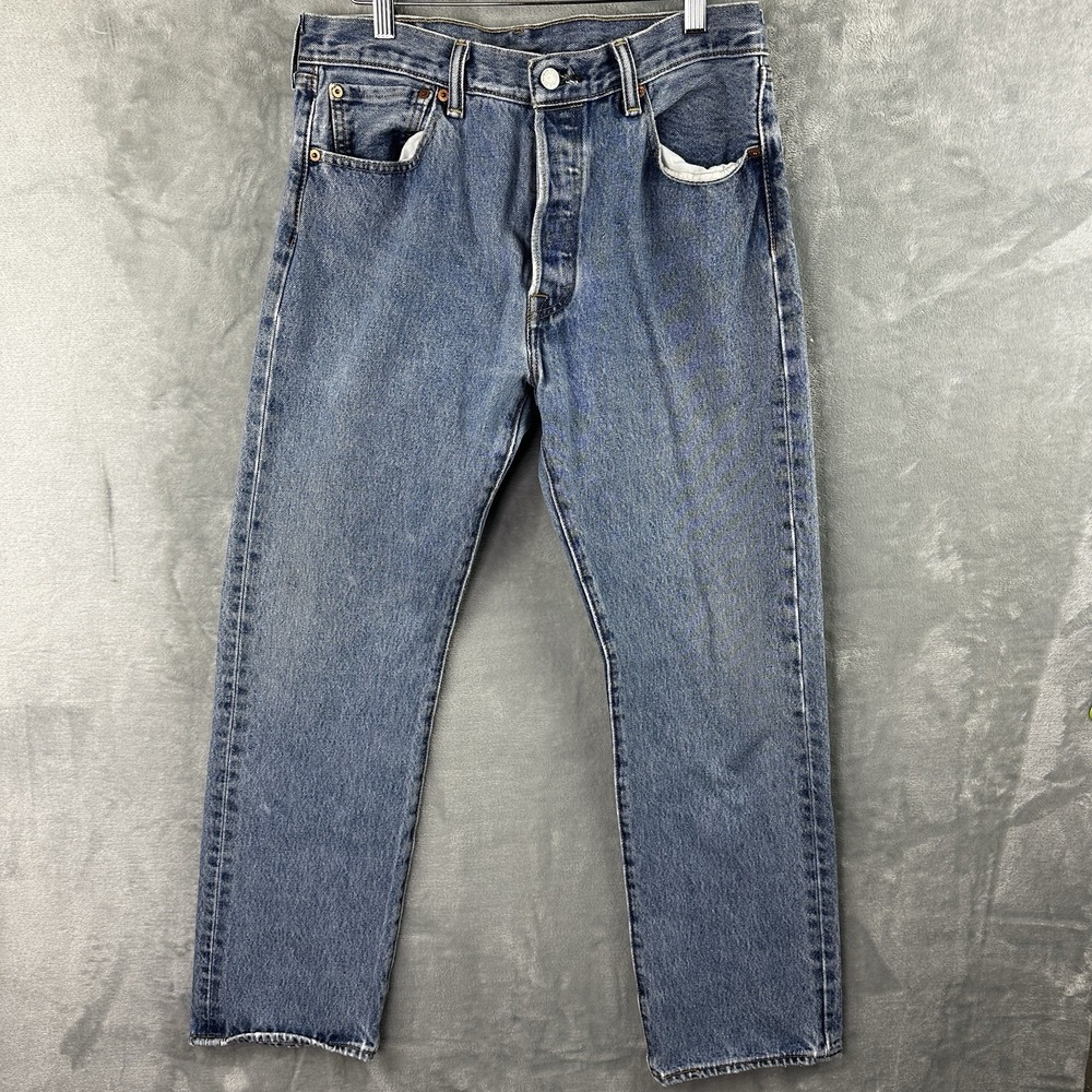 Levi's 501 button button fly‎ jeans Mens 33x30 Blue Cotton